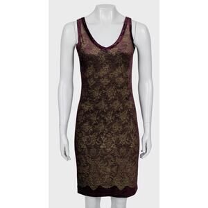 Jean Paul Gaultier Soleil Gold Floral Dress - Size S